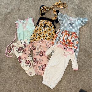 Lot of “M” monogram baby girl clothes